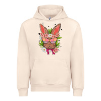 Sandshell bunny with floral Urban Hoodie - MaliasSmallBusiness