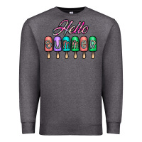 Charcoal Heather hello summer Premium Sweatshirt - CowhideDigitalArt