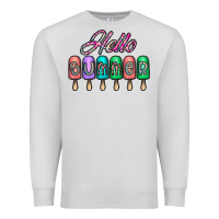 Dove Grey hello summer Premium Sweatshirt - CowhideDigitalArt