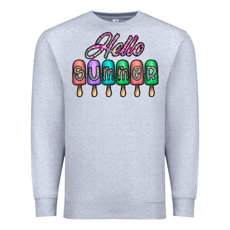 Hello Summer Premium Sweatshirt by CowhideDigitalArt | Teevron