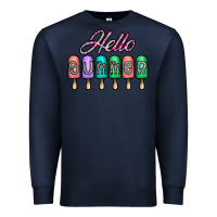 Navy hello summer Premium Sweatshirt - CowhideDigitalArt
