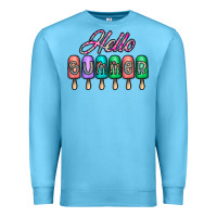 Ocean Blue hello summer Premium Sweatshirt - CowhideDigitalArt