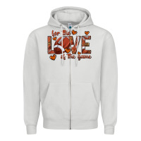 Dove Grey for the love of the game football Zipper Hoodie - texasbilliewilder