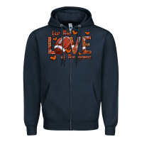 Navy for the love of the game football Zipper Hoodie - texasbilliewilder