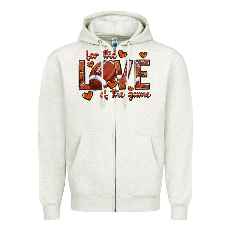 For The Love Of The Game Football Zipper Hoodie by texasbilliewilder | Teevron
