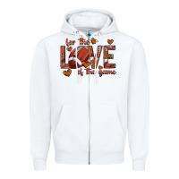 White for the love of the game football Zipper Hoodie - texasbilliewilder