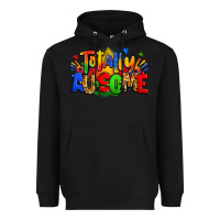 Black totally ausome autism Heavyweight Hoodie - Zillion Design Studio