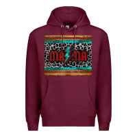 Burgundy leopard lightning bolt mama mother's day tumbler Premium Hoodie - Jasminsmagicworld