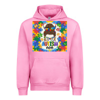 Fuchsia Pink autism mom Urban Hoodie - MaliasSmallBusiness