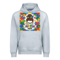 Heather Grey autism mom Urban Hoodie - MaliasSmallBusiness