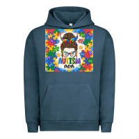 Pigment Midnight Navy autism mom Urban Hoodie - MaliasSmallBusiness