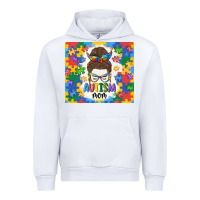 White autism mom Urban Hoodie - MaliasSmallBusiness