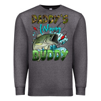 Charcoal Heather daddy's fishing buddy Premium Sweatshirt - HRA Design Shop