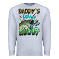 Heather Grey daddy's fishing buddy Premium Sweatshirt - HRA Design Shop