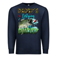 Navy daddy's fishing buddy Premium Sweatshirt - HRA Design Shop