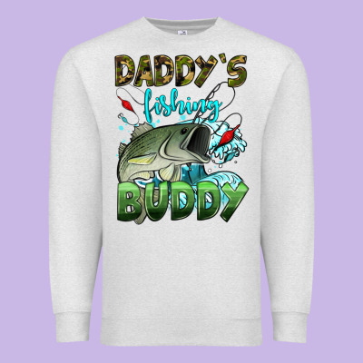 Daddy's Fishing Buddy Premium Sweatshirt Designed By Hra Design Shop