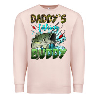 Pale Pink daddy's fishing buddy Premium Sweatshirt - HRA Design Shop