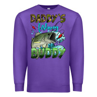 Purple daddy's fishing buddy Premium Sweatshirt - HRA Design Shop