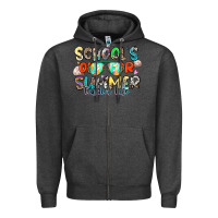 Charcoal Heather school's out for summer teacher life Zipper Hoodie - Zillion Design Studio