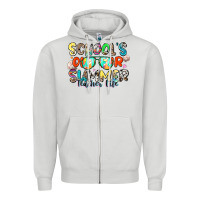 Dove Grey school's out for summer teacher life Zipper Hoodie - Zillion Design Studio