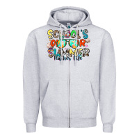 Heather Grey school's out for summer teacher life Zipper Hoodie - Zillion Design Studio