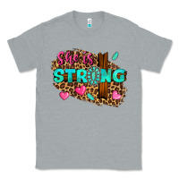 Heather Grey she is strong Classic Tee - texasbilliewilder