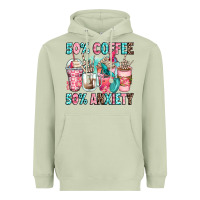Matcha 50 coffee 50 anxiety coffee cups Heavyweight Hoodie - Zillion Design Studio
