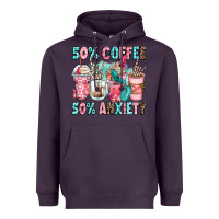 Plum 50 coffee 50 anxiety coffee cups Heavyweight Hoodie - Zillion Design Studio