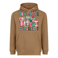 Toasted Coconut 50 coffee 50 anxiety coffee cups Heavyweight Hoodie - Zillion Design Studio