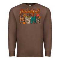 Chestnut thankful mama highland cow Premium Sweatshirt - RacoonDesign