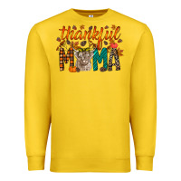 Lemon thankful mama highland cow Premium Sweatshirt - RacoonDesign