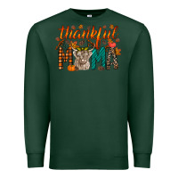 Sports Green thankful mama highland cow Premium Sweatshirt - RacoonDesign
