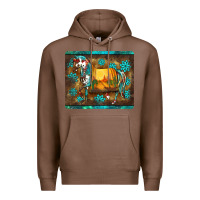 Chestnut western horse sunset turquoise's gemstones mousepad Premium Hoodie - BarkalooDesign