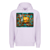 Lilac western horse sunset turquoise's gemstones mousepad Premium Hoodie - BarkalooDesign
