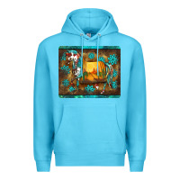 Ocean Blue western horse sunset turquoise's gemstones mousepad Premium Hoodie - BarkalooDesign