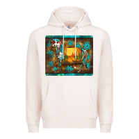 Pale Pink western horse sunset turquoise's gemstones mousepad Premium Hoodie - BarkalooDesign