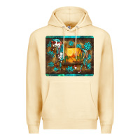 Pina Colada western horse sunset turquoise's gemstones mousepad Premium Hoodie - BarkalooDesign