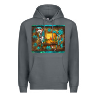 Rock western horse sunset turquoise's gemstones mousepad Premium Hoodie - BarkalooDesign