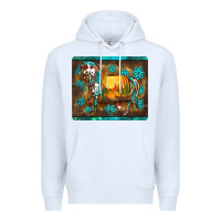 White western horse sunset turquoise's gemstones mousepad Premium Hoodie - BarkalooDesign