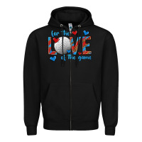 Black for the love of the game hockey Zipper Hoodie - texasbilliewilder