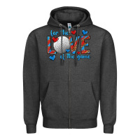 Charcoal Heather for the love of the game hockey Zipper Hoodie - texasbilliewilder