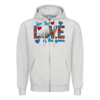 Dove Grey for the love of the game hockey Zipper Hoodie - texasbilliewilder