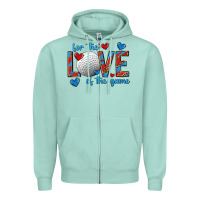 Seafoam for the love of the game hockey Zipper Hoodie - texasbilliewilder