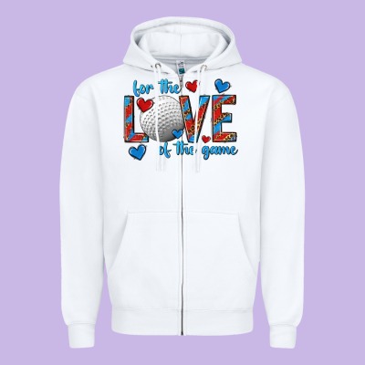 For The Love Of The Game Hockey Zipper Hoodie Designed By Texasbilliewilder
