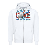 White for the love of the game hockey Zipper Hoodie - texasbilliewilder
