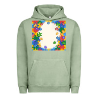 Pigment Oil Green autism Urban Hoodie - MaliasSmallBusiness