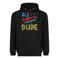 Black all american dude Heavyweight Hoodie - Zillion Design Studio