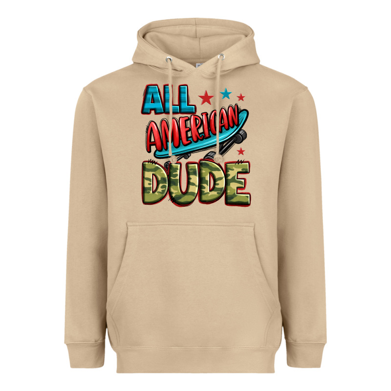 All American Dude Heavyweight Hoodie by Zillion Design Studio | Teevron