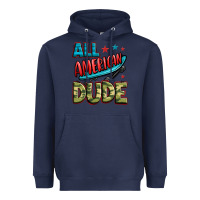 Navy all american dude Heavyweight Hoodie - Zillion Design Studio