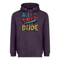 Plum all american dude Heavyweight Hoodie - Zillion Design Studio